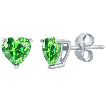 商品Classic | Classic Women's Earrings - SS 6mm Peridot "August" Heart Perciosa Crystal | D-8424,商家My Gift Stop,价格¥133图片