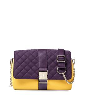 商品Quai7 | MAG daily #1V Yellow and Purple Quilted Nylon MUM Shoulder Diaper Bag,商家Forzieri,价格¥1413图片
