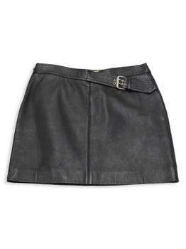 推荐Saint Laurent Mini Skirt In Black Lambskin Leather商品