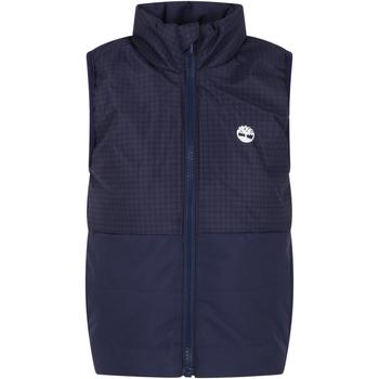 Timberland | Blue Gilet For Boy With White Logo商品图片,7.8折