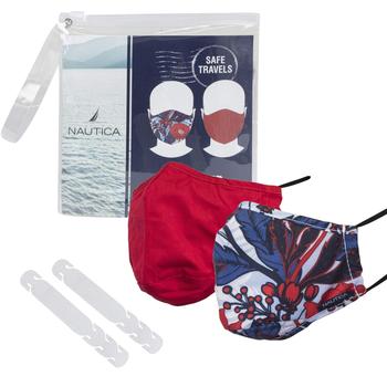商品Nautica | Choose Safety 2 Face Mask Extenders and Wristlet Bag, RED & FLRL, One Size,商家Zappos,价格¥121图片