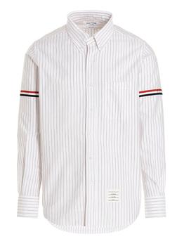 推荐Thom Browne Striped Long-Sleeved Shirt商品