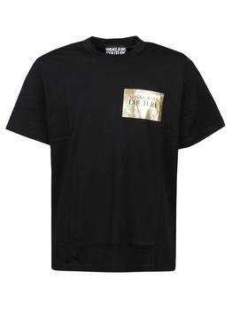 男士休闲范思哲t恤, Versace | Versace Jeans Men's Black Other Materials T-Shirt商品图片 