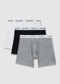 更多ck内裤男, Calvin Klein | Calvin Klein Mens Underwear 3 Pack Boxer Briefs In Black/White/Heather商品图片 