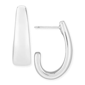 商品J-Hoop Earrings Set in 14k White Gold图片