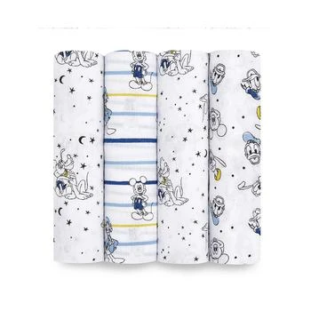 aden + anais | Mickey Stargazer Swaddle Blankets, Pack of 4 
