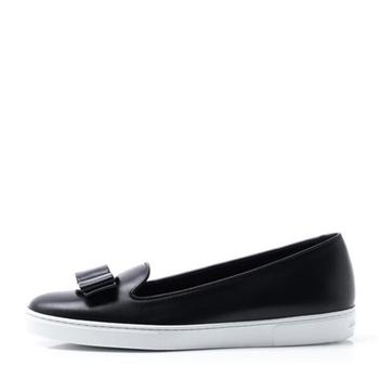 菲拉格慕芭蕾鞋女鞋, Salvatore Ferragamo | SALVATORE FERRAGAMO 女士黑色皮革乐福鞋 0694382商品图片 额外8.2折x额外9折, 额外八二折, 额外九折