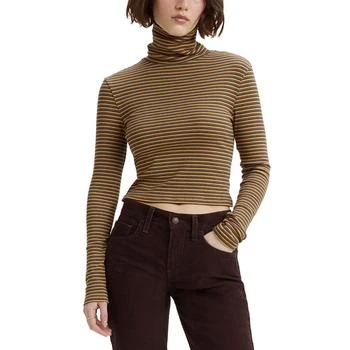 Levi's | Women's Moon Ribbed Knit Stretchy Turtleneck Top 