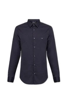 推荐Emporio Armani Logo-Embroidered Buttoned Shirt商品