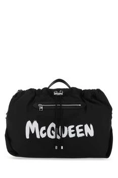 Alexander McQueen | Alexander McQueen Logo Printed Drawstring Bundle Bag 5.4折, 独家减免邮费