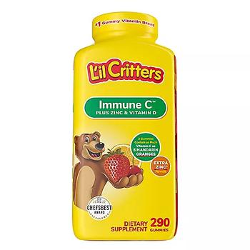 商品L'il Critters | L'il Critters Kids' Immune C Plus Zinc and Vitamin D Gummy Bears (290 ct.),商家Sam's Club,价格¥103图片