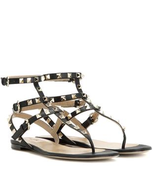 valentino rockstud高跟鞋, Valentino | Rockstud leather sandals商品图片 