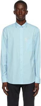 Burberry | Blue Poplin Caddington Shirt商品图片,独家减免邮费