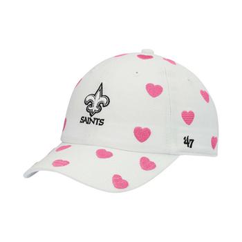 product Girls Toddler White New Orleans Saints Surprise Clean Up Adjustable Hat image