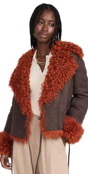 Acne Studios | Acne Studios 连毛羊皮皮毛夹克商品图片,