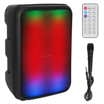 Fresh Fab Finds | 8in Portable Wireless Party Speaker with Colorful Lights, TWS Function, FM Radio, USB/MMC Card Reading, Aux In, Recording Function, Mic,商家Premium Outlets,价格¥696