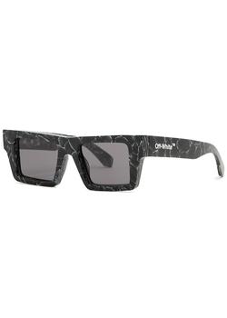 推荐Nassau marbled rectangle-frame sunglasses商品