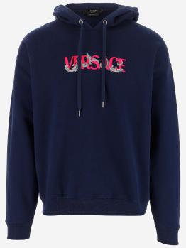 Versace | VERSACE 男士帽衫海军蓝色 1006498-1A04509-1U180商品图片,独家减免邮费