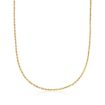 商品Ross-Simons 3.2mm 14kt Yellow Gold Rope Chain Necklace图片