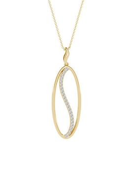 商品Natori | Shangri-La 14K Gold & Diamond Elliptical Yin-Yang Pendant Necklace,商家Saks Fifth Avenue,价格¥8196图片