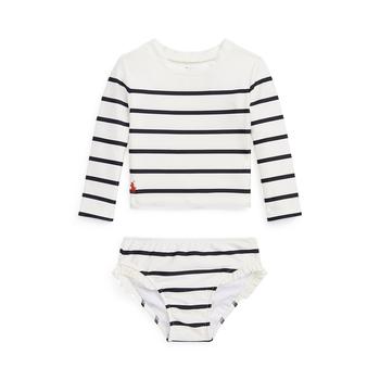 商品Ralph Lauren | Baby Girls Striped Stretch Swimsuit, 2 Piece Set,商家Macy's,价格¥327图片