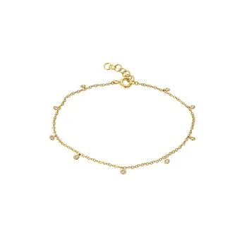 Zoe Lev | Diamond Bezel Drop 14K Gold Bracelet,商家Macy's,价格¥5874
