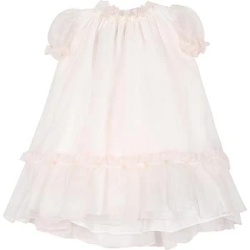 LA STUPENDERIA | Pink Dress For Baby Girl With Flowers Embroidered,商家Italist,价格¥2816