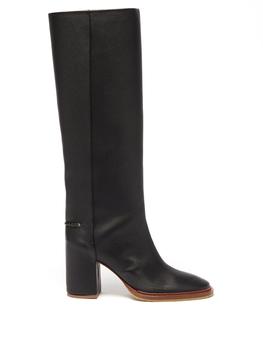 推荐Edith block-heel leather knee-high boots商品