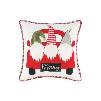 Levtex | Road Trip Gnomes Applique Embroidered Decorative Pillow, 18" x 18",商家Macy's,价格¥302