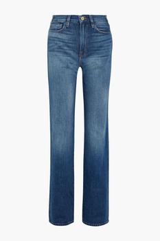 推荐Le Jane faded high-rise straight-leg jeans商品