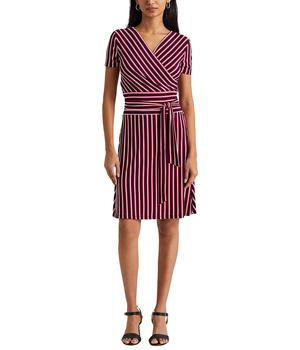 女装拉夫劳伦连衣裙, Ralph Lauren | Striped Jersey Fit-and-Flare Dress商品图片 3.3折