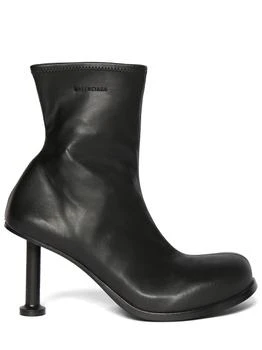推荐80mm Mallorca Faux Leather Ankle Boots商品