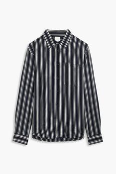 Sandro | Striped twill shirt商品图片,3.4折×额外7.5折, 额外七五折