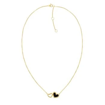 Tommy Hilfiger | Enamel Heart Necklace in 18K Carnation Gold Plated,商家Macy's,价格¥562