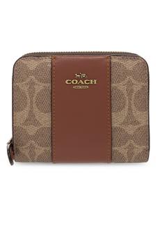 推荐Coach Logo Plaque Zip-Around Wallet商品