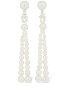 商品Sophie Bille Brahe | Opera Pearl Pendant Earrings,商家LUISAVIAROMA,价格¥18500图片