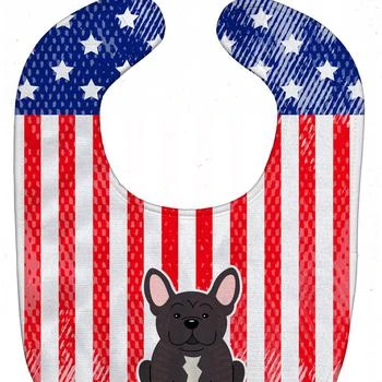 Caroline's Treasures | Patriotic USA French Bulldog Brindle Baby Bib,商家Verishop,价格¥80