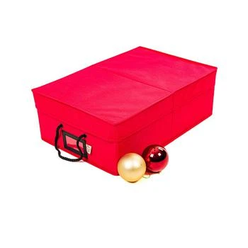 Santa's Bag | 2 Tray Christmas Ornament Storage Box with Dividers,商家Macy's,价格¥447