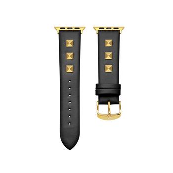推荐Rebel Black Genuine Leather and Stud Band for Apple Watch, 42mm-44mm商品