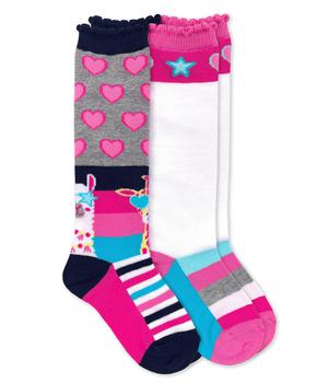 商品Jefferies Socks | Giraffe/Llama/Heart/Star 2-Pair Pack (Toddler/Little Kid/Big Kid),商家Zappos,价格¥101图片