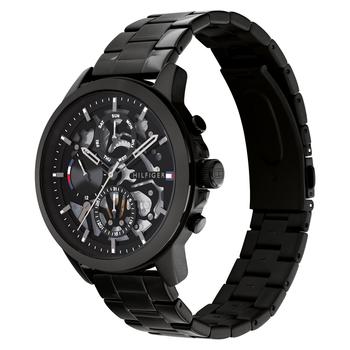 tommy hilfiger手表是什么牌子, Tommy Hilfiger | Men's Black-Tone Stainless Steel Bracelet Watch 44mm商品图片 8折×额外8.5折, 额外八五折