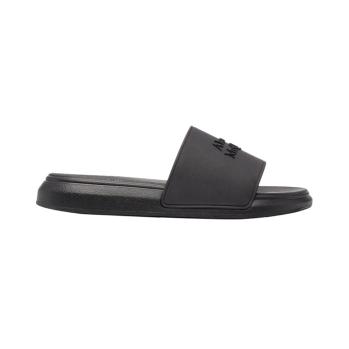 Alexander McQueen | ALEXANDER MCQUEEN 男士黑色露趾拖鞋 663564-W4QS0-1000商品图片,独家减免邮费