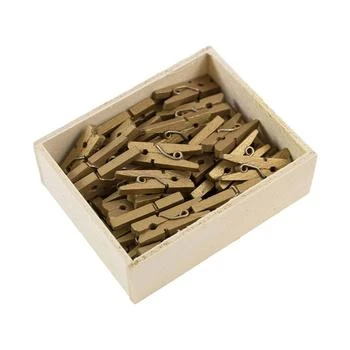 JAM Paper | Wood Clothing Pin Clips - Small - 0.88" - 50 Per Pack,商家Macy's,价格¥105