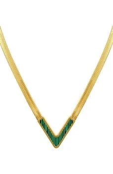 ADORNIA | Water Resistant 14K Gold Plated Herringbone Necklace 3折, 独家减免邮费