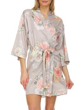 Flora Nikrooz, Flora Nikrooz | Arisa Printed Charmeuse Robe商品图片 3.4折