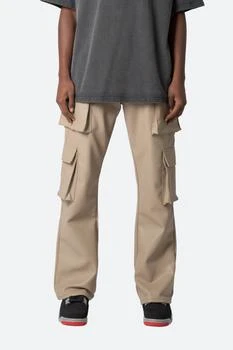 MNML | Leather Double Snap Cargo Pants - Khaki 