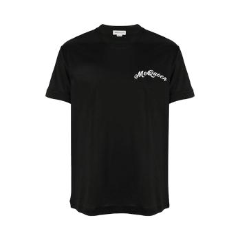 亚历山大·王鞋子, Alexander McQueen | ALEXANDER MCQUEEN 亚历山大·麦昆 男士黑色棉质T恤 624180-QPX01-1000商品图片 独家减免邮费