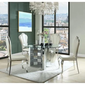 Simplie Fun | Noralie DINING TABLE Mirrored & Faux Diamonds DN,商家Premium Outlets,价格¥10685