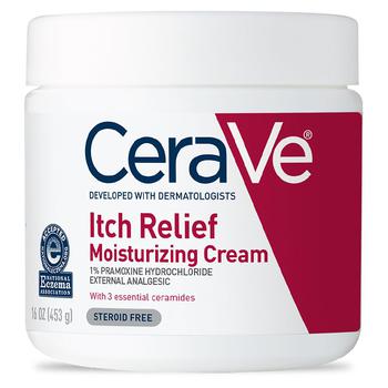 CeraVe | Itch Relief Moisturizing Cream with Pramoxine Hydrochloride for Dry Skin商品图片,满$30享8.5折, 满折