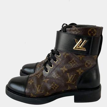 lv长筒靴, [二手商品] Louis Vuitton | Louis Vuitton Monogram Canvas Wonderland Ranger Ankle Boots EU 38商品图片 8.3折